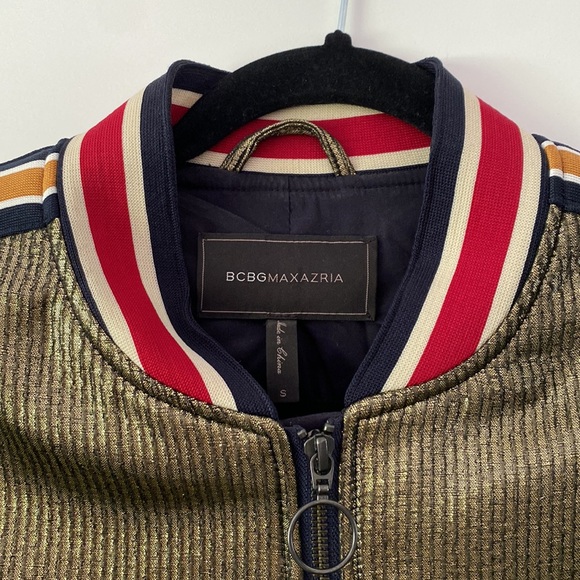 BCBG Andreas Metallic Bomber Jacket - Picture 7 of 7